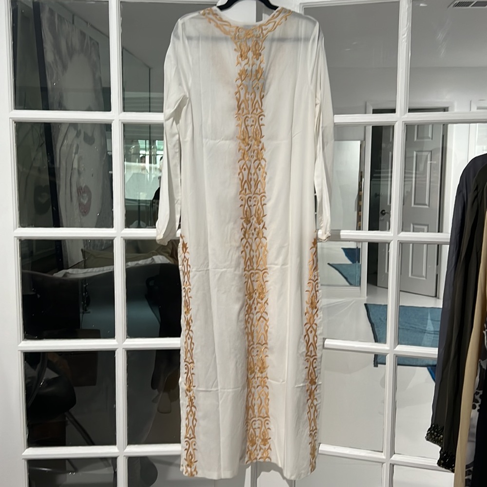 NWT INCA cotton embroidered full length tunic - Picture 5 of 6